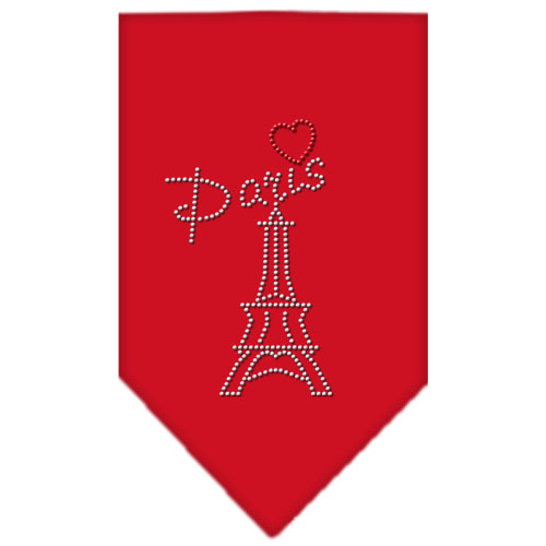 Paris Rhinestone Bandana Red Large
